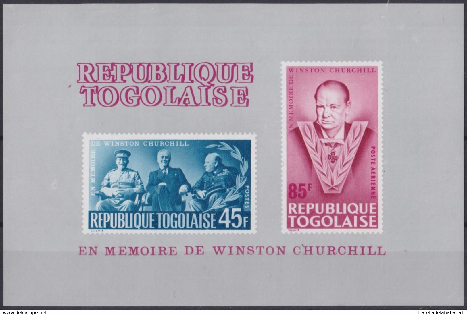 F-EX36894 TOGO MNH 1965 WINSTON CHURCHIL WWII YALTA CONFERENCE STALIN ROOSEVELT. - Sir Winston Churchill