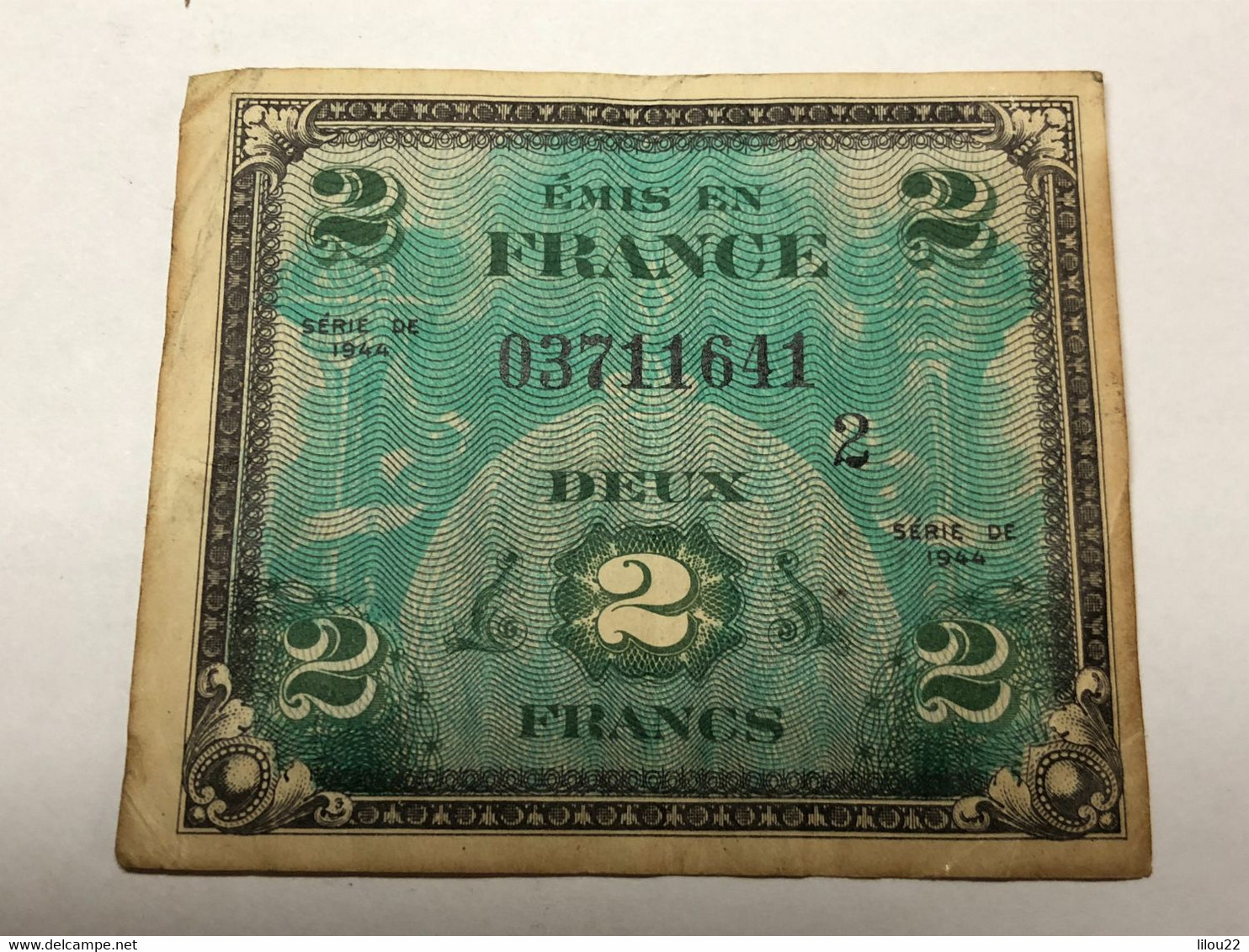 2 Francs 1944 Drapeau/France - 1944 Flag/France