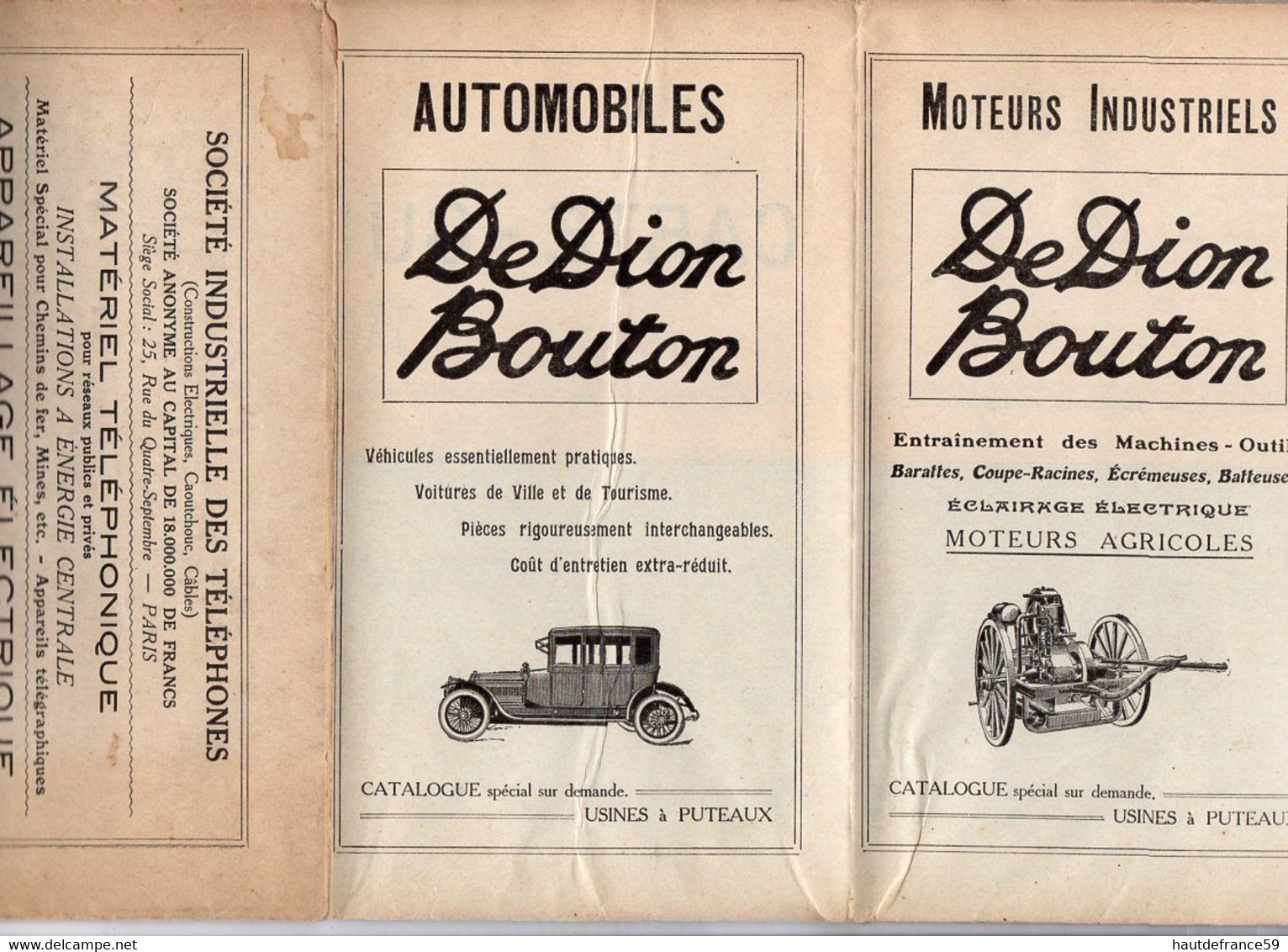 Ancienne Grande Carte Routière ROUEN  Publicités Bicyclettes & Automobiles DEDION BOUTON, DELAUNAY BELLEVILLE MOTOR-C... - Cartes Routières