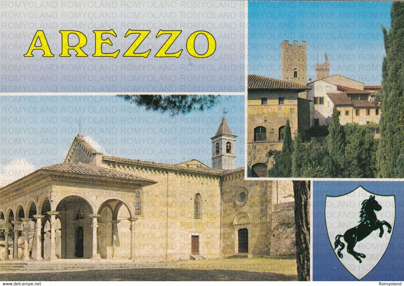 CARTOLINA  AREZZO,TOSCANA,STORIA,CULTURA,RELIGIONE,MEMORIA,IMPERO ROMANO,VACANZA,BELLA ITALIA,NON VIAGGIATA - Arezzo