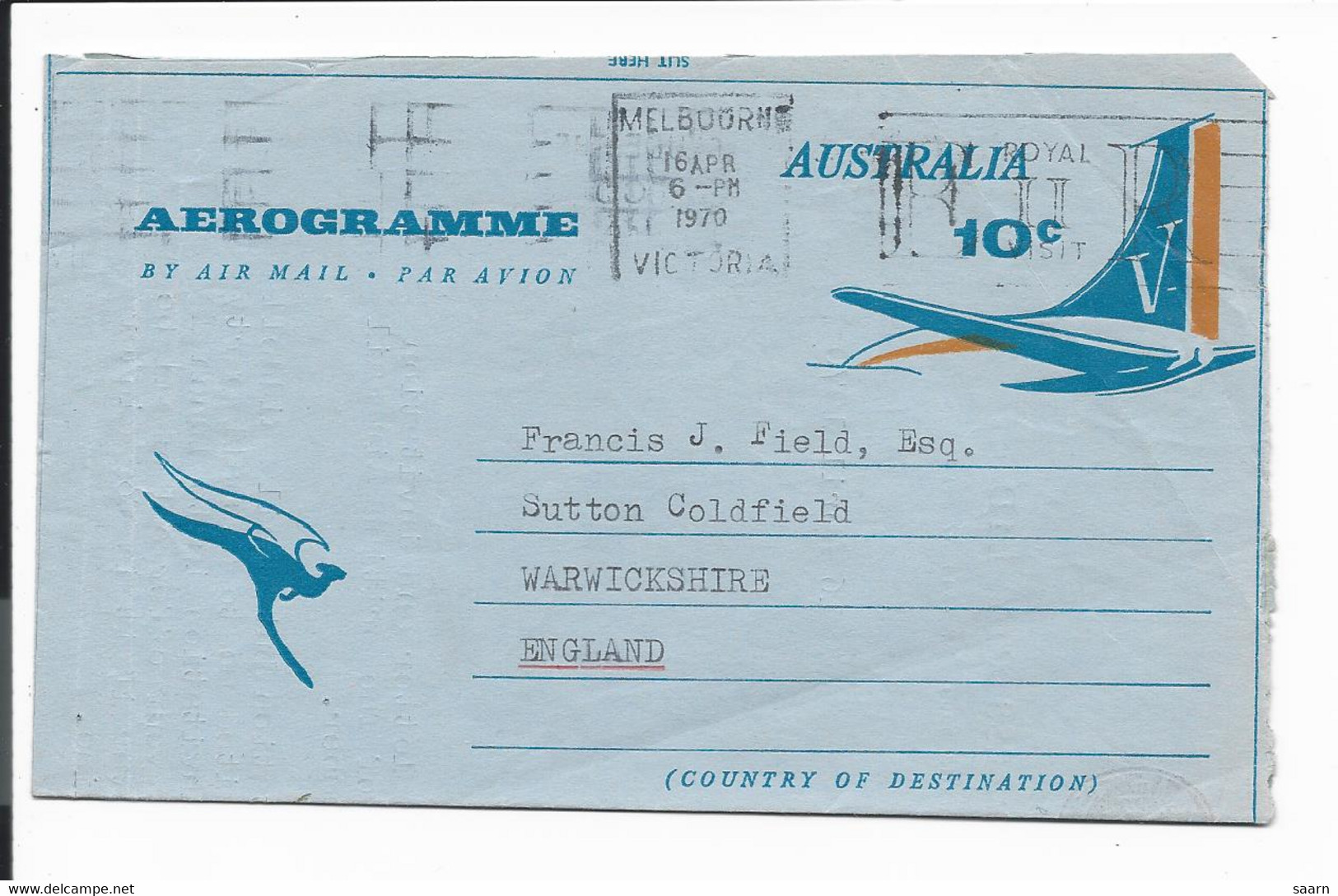 Australien  LF 2  -  7 D. Portrait Aerogramm Nach Schottland M.  Viel Text Verwendet - Used Stamps