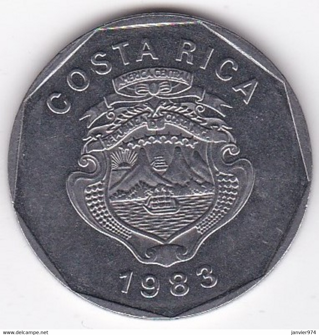 Costa Rica 20 Colones 1983, En Acier Inoxydable, KM# 216 - Costa Rica