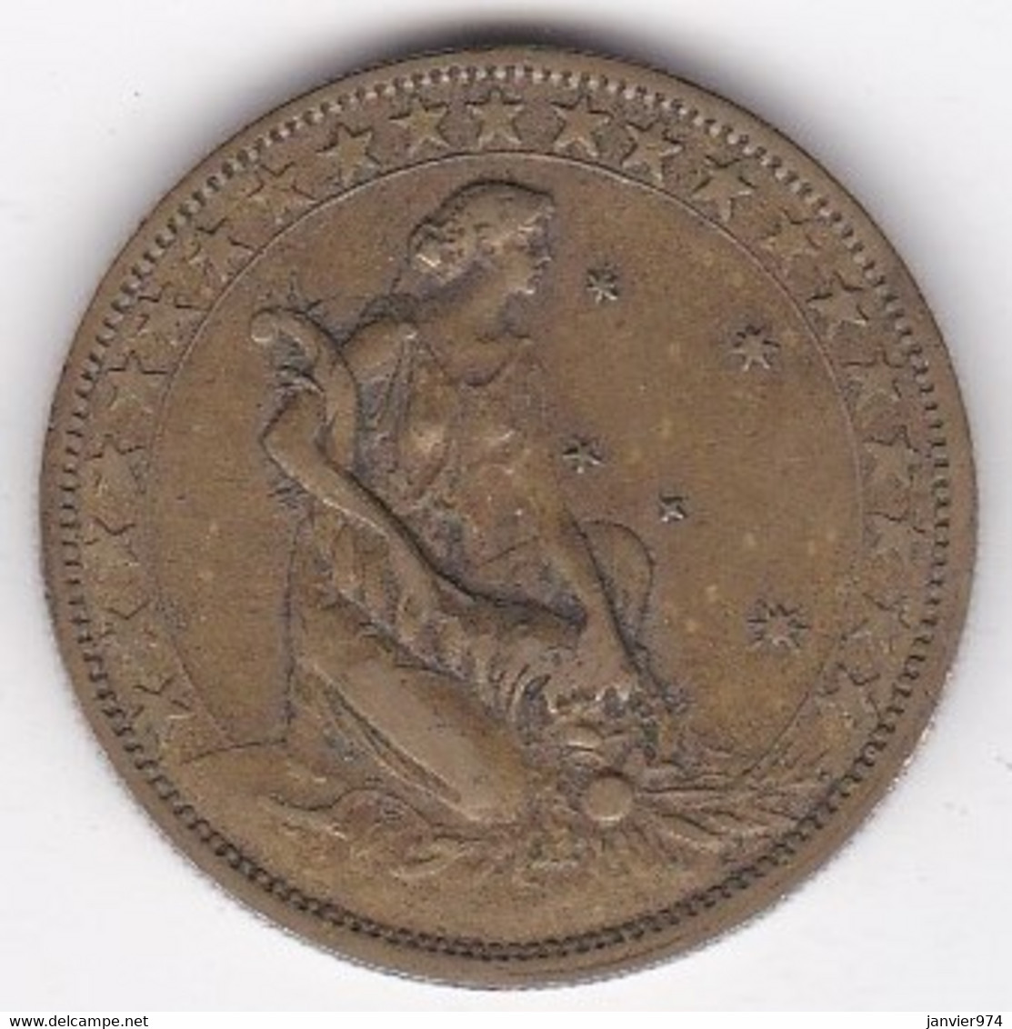 Brésil 1000 Reis 1927 , En Bronze Aluminium , KM# 525 - Brasile