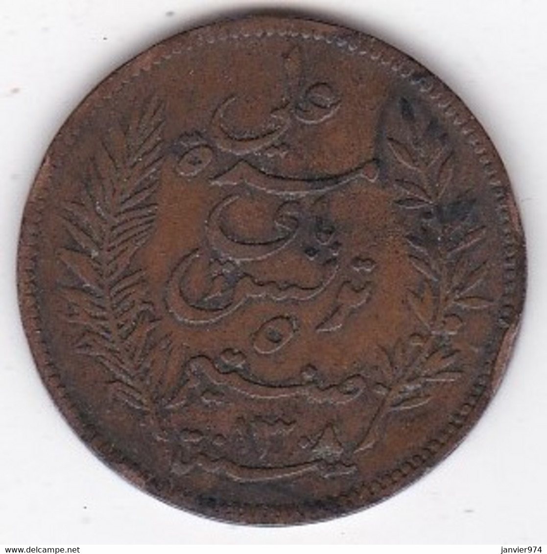 Protectorat Français . 5 Centimes 1891 A , En Bronze, Lec# 71 - Tunisie