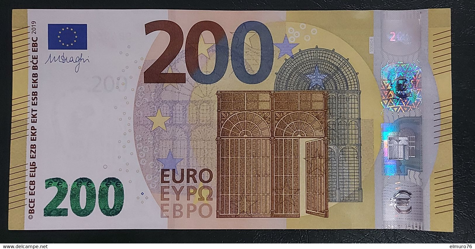 200 EURO S008D4 Italy Serie SB Ch06 Draghi Perfect UNC - 200 Euro