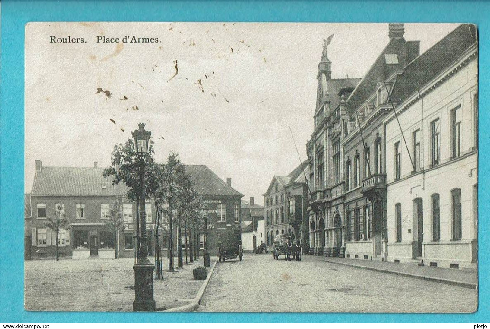 * Roeselare - Roulers (West Vlaanderen) * (S. Carlier - Dispersyn) Place D'Armes, Wapenplein, Unique, Old, Rare - Roeselare