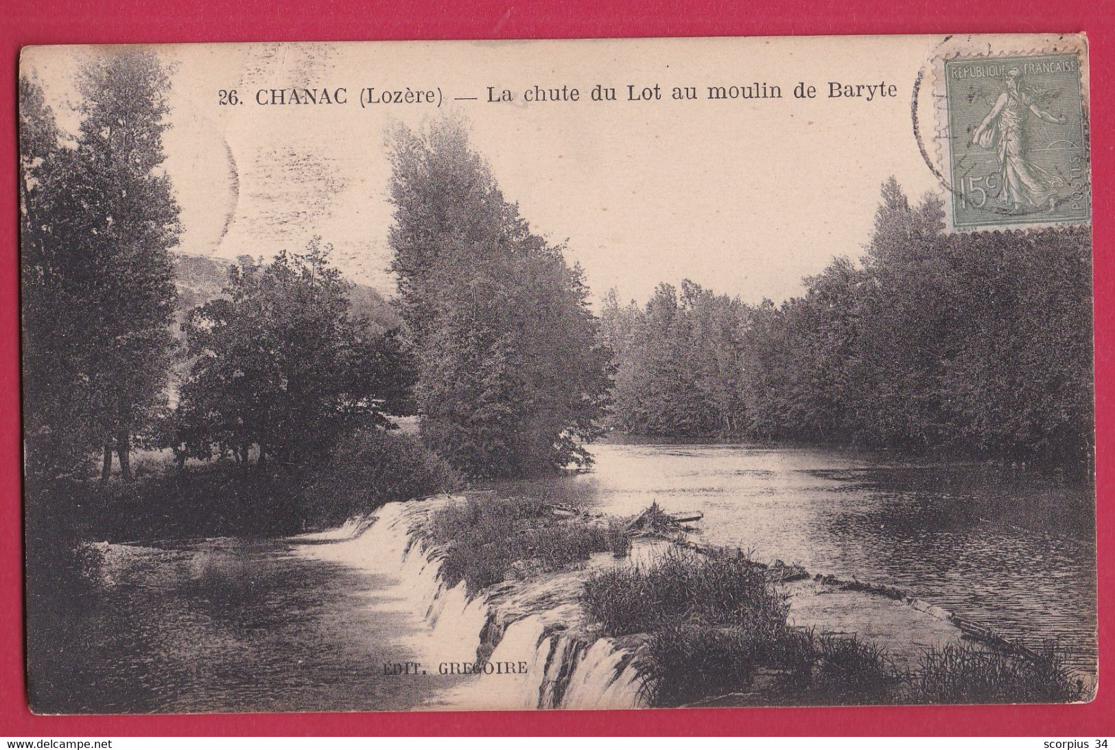 La Chute Du Lot Au Moulin De Baryte - Chanac - Lozère (48ZZX) - Chanac