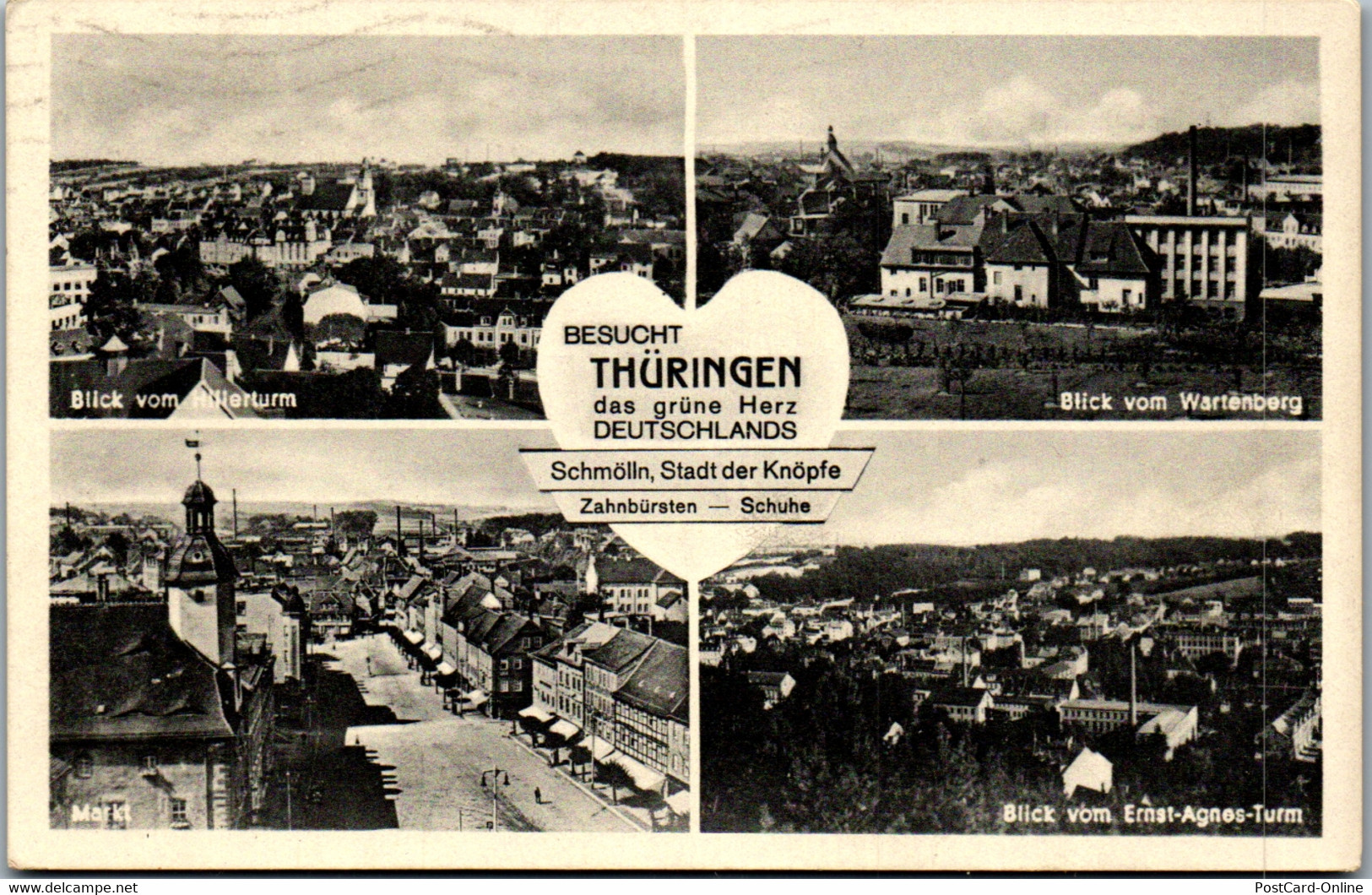 40711 - Deutschland - Schmölln , Thüringen , Markt , Mehrbildkarte - Gelaufen 1942 - Schmölln