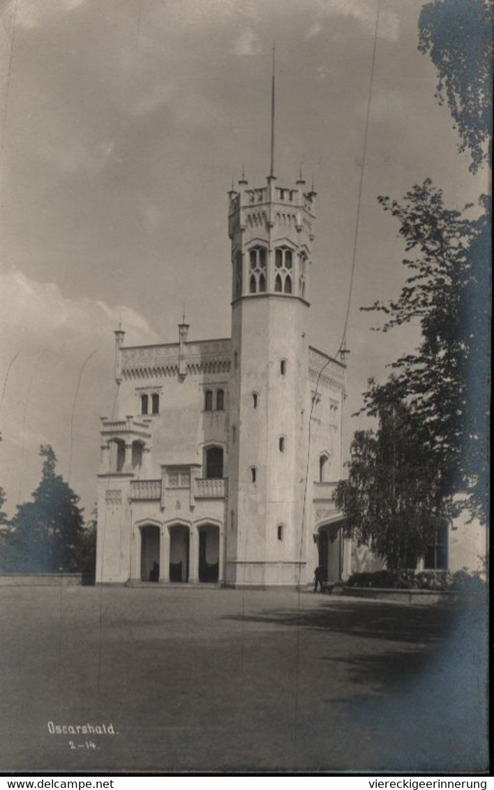 ! Fotokarte, Photo Postcard Schloss ( Neugotik ) Oskarshall , Oslo, Norwegen, Norway, Castle, Oscarshald - Norway