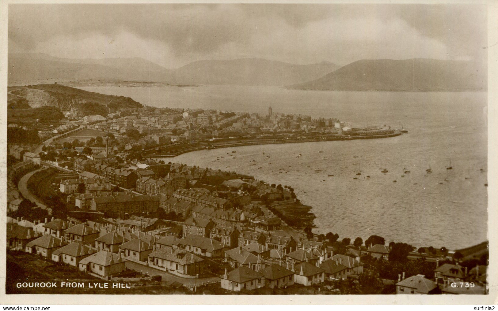 RENFREW - GOUROCK FROM LYLE HILL RP Ren25 - Renfrewshire