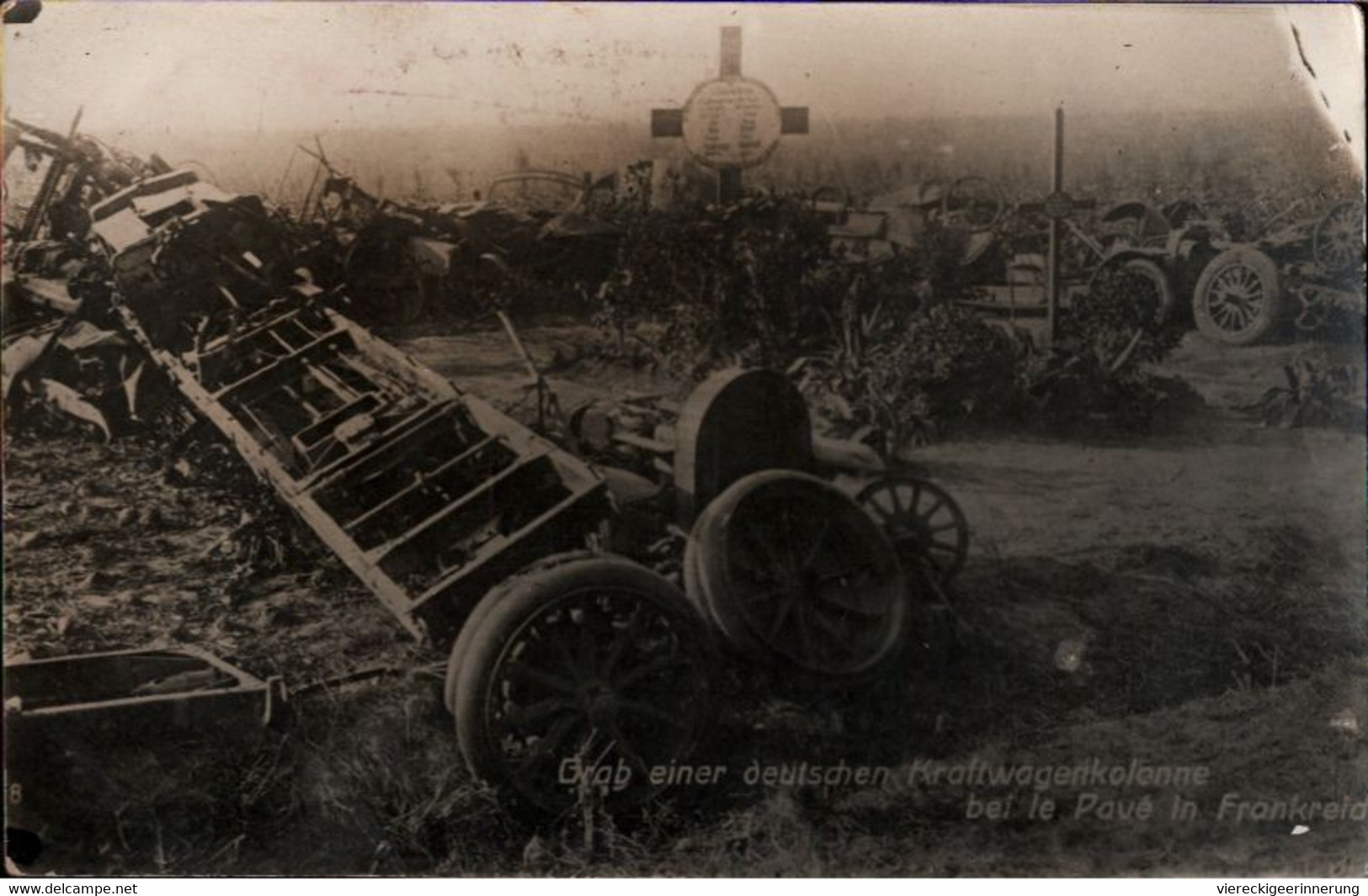 ! Alte Foto Ansichtskarte, Photo 1. Weltkrieg, Guerre 1914-1918, Grab, Friedhof Bei Le Pave, Frankreich, 1917 Lille - Soldatenfriedhöfen