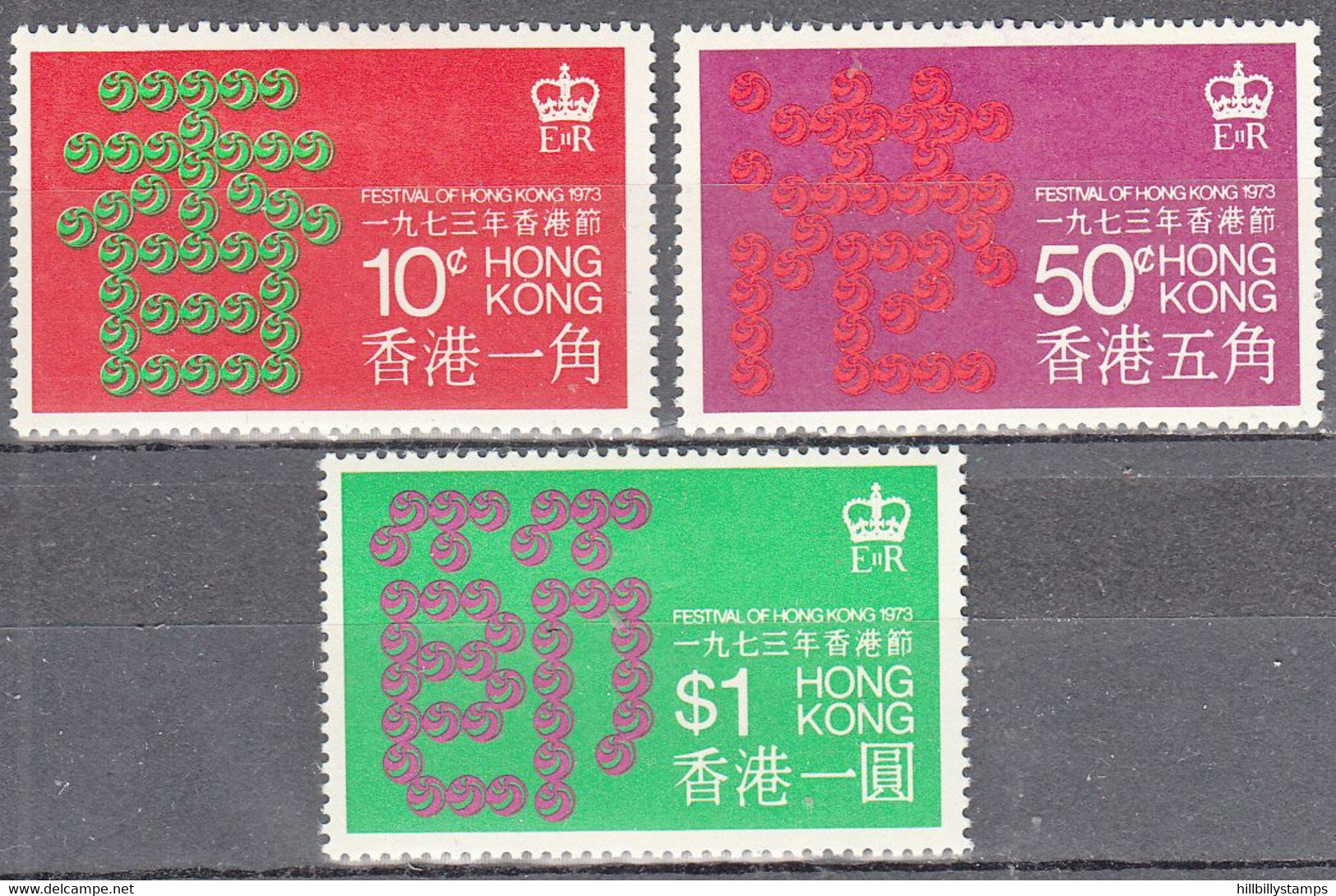 HONG KONG   SCOTT NO 291-93  MINT HINGED   YEAR  1973 - Unused Stamps