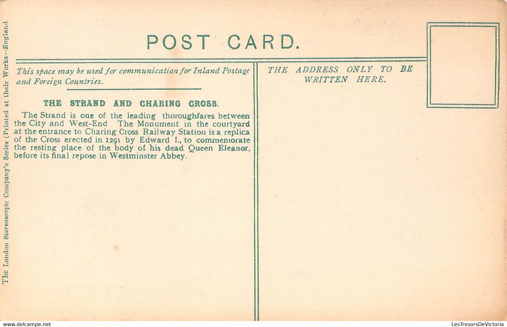 CPA Royaume Unis - Angleterre - London - The Strand And Charing Cross - The London Stereoscopic Company's Series - Other & Unclassified