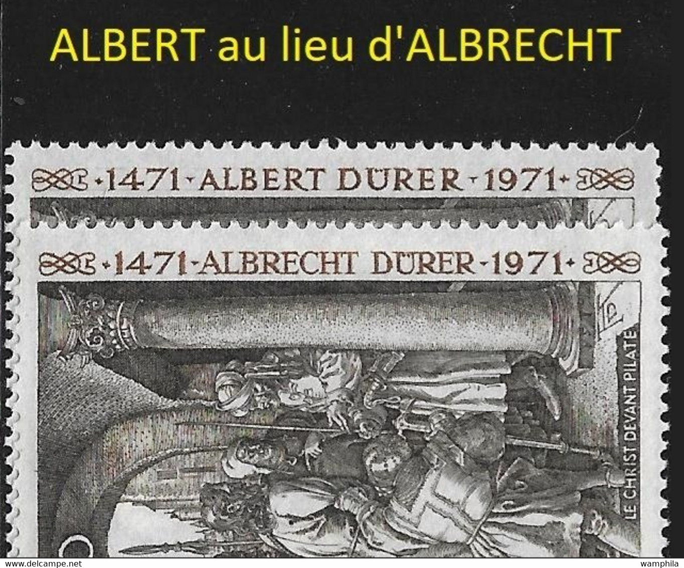 Monaco Variété Albert Dürer, Non émis. Dallay 2003 Cote 6000€. - Variétés