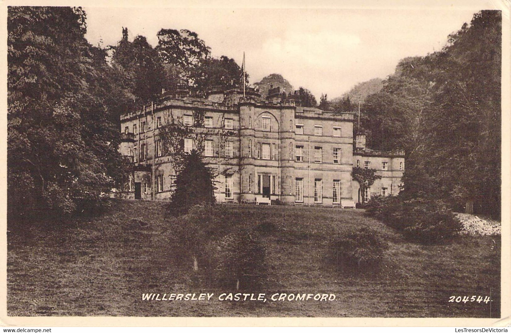 CPA Royaume Unis - Angleterre - Derbyshire - Willersley Castle - Cromford - Sepiatype - Valentine's & Sons Ltd. - Derbyshire