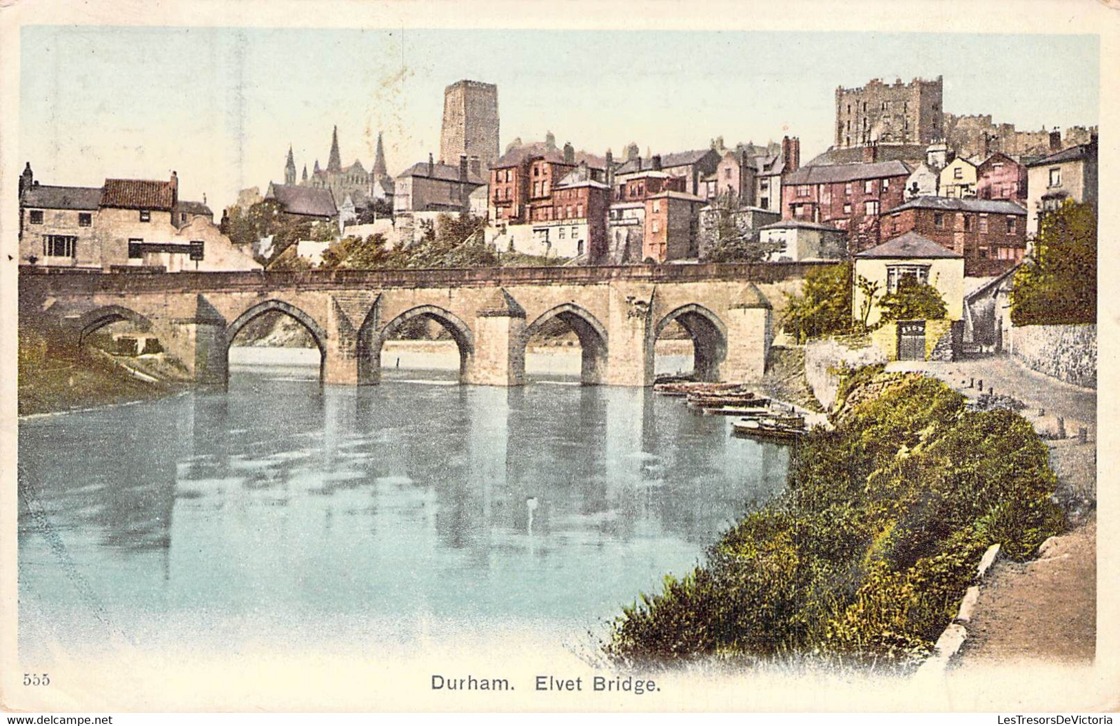 CPA Royaume Unis - Angleterre - Durham - Elvet Bridge - Oblitérée South Shields 1905 - Colorisée - Pont - Durham City