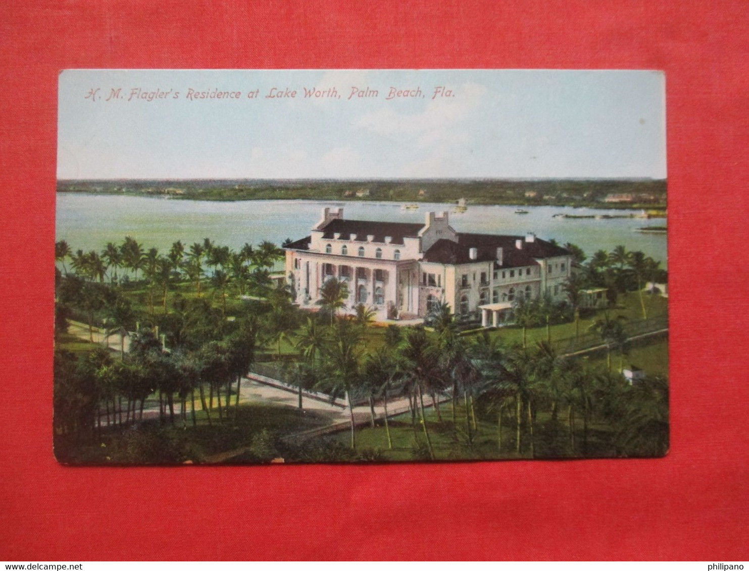 Flagler's Residence At Lake Worth. Palm Beach  Florida     Ref 5853 - Palm Beach