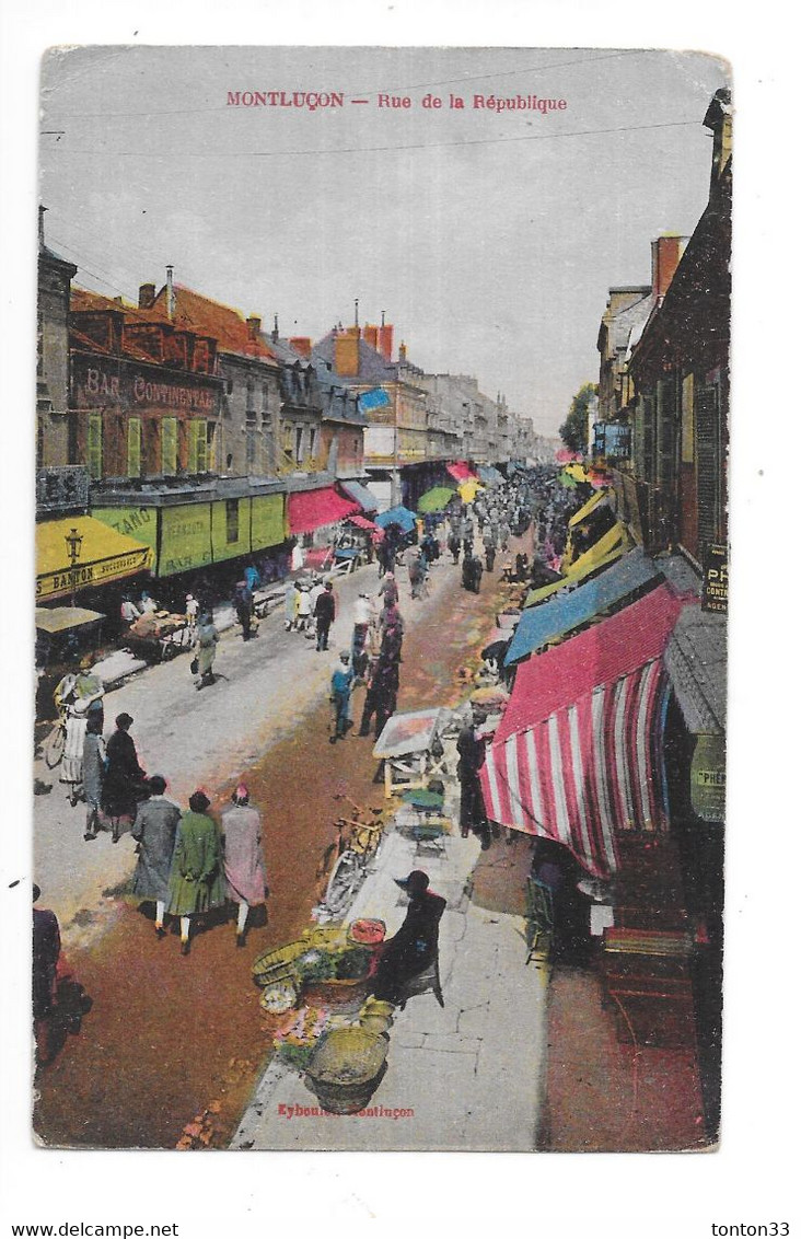 MONTLUCON - 03 - CPA COLORISEE RARE - Rue La République - SAL228 - - Montlucon