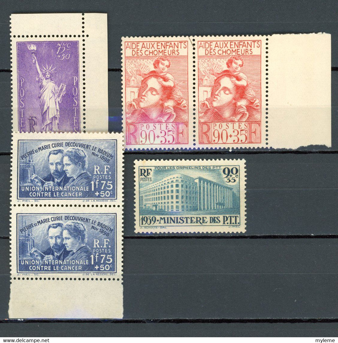 AJ44 Bel Ensemble De Timbres  De Divers Pays + France N° 309 + 402 + 424 + 428 ** . Côte 136 Euros !!! - Collezioni (in Album)