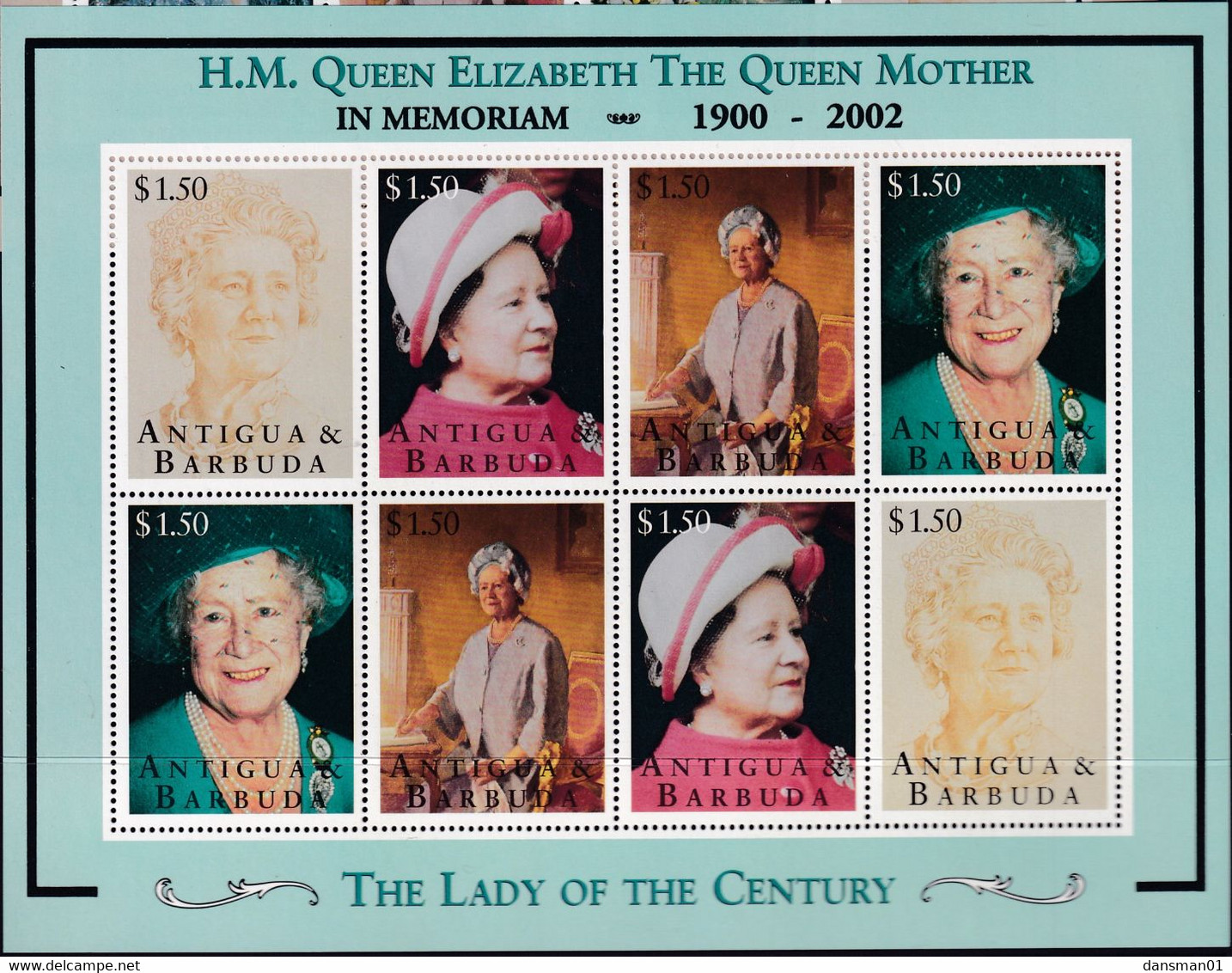 Antigua & Barbuda 2002 Queen Mother Sc? Mint Never Hinged - Antigua Und Barbuda (1981-...)