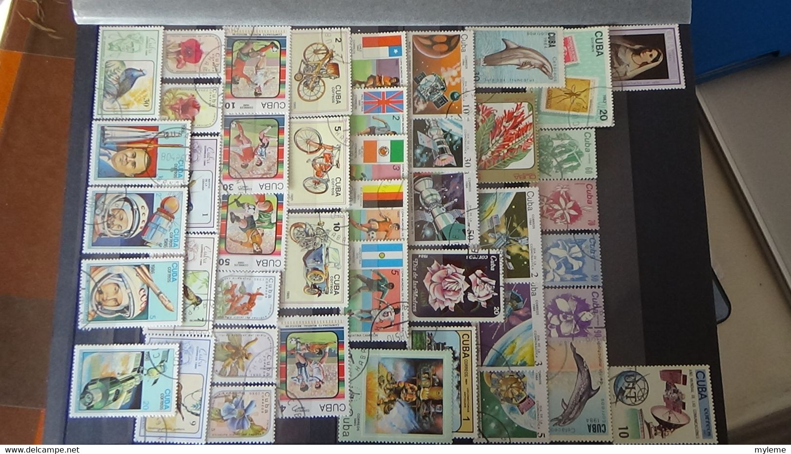 AJ45 Collection de timbres et blocs oblitérés de CUBA  + France N° 258 + 377A + 423 + 429 + 417 ** . Côte 184 euros !!!