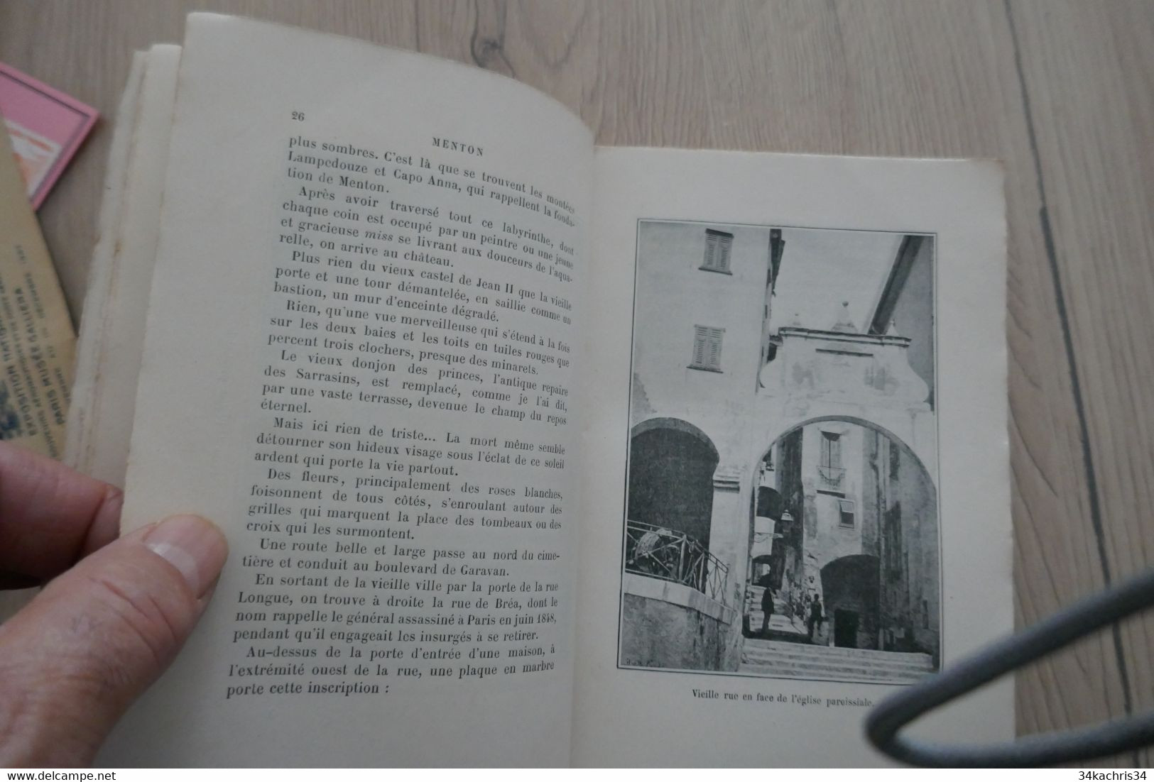 J. Desverignanes. Menton 128p et 40 illustrations + pub et cachet grand hôtel Victoria 1898 TBE