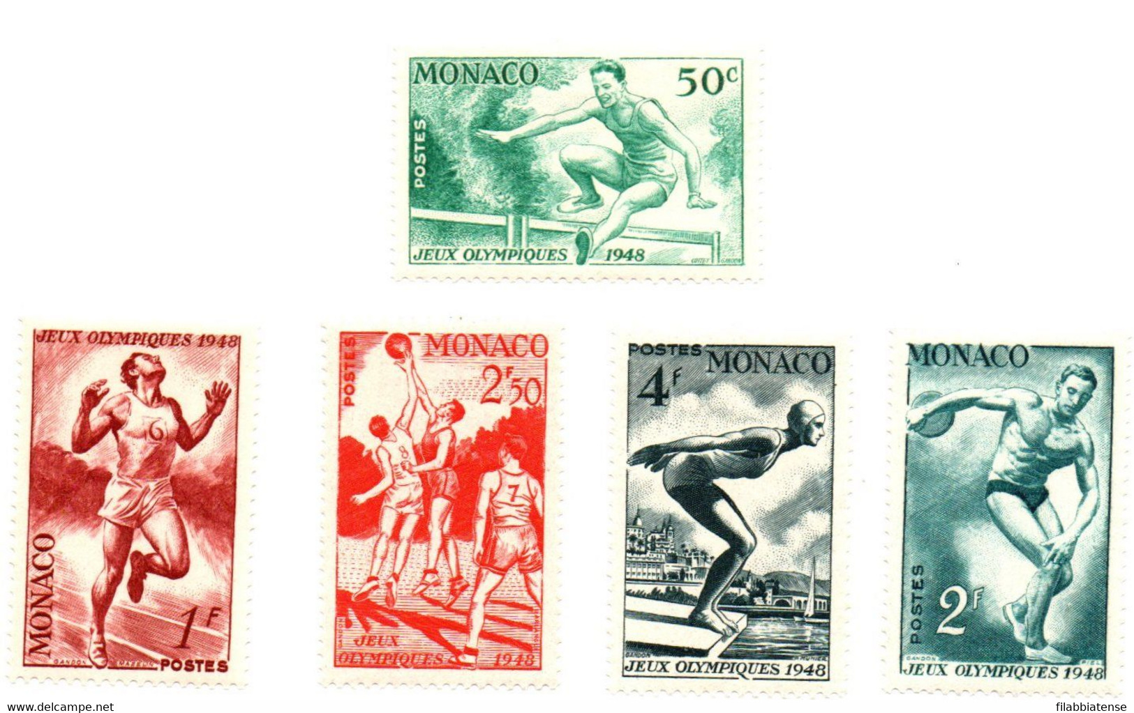 1948 - Monaco 319/23 Olimpiadi Di Londra      ---- - Zomer 1948: Londen