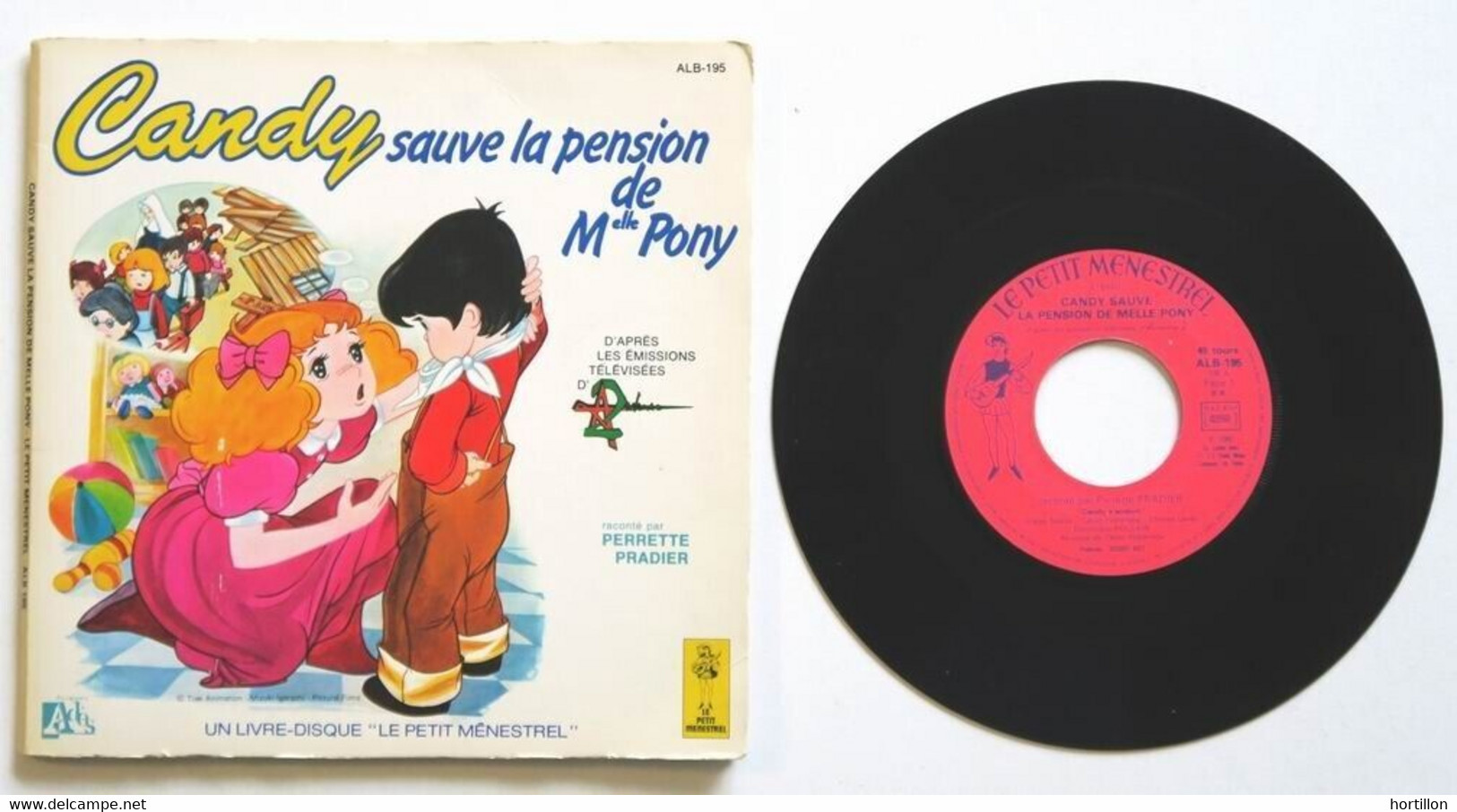 Livre Disque 45 Tours 7" SP Vinyle CANDY Sauve La Pension De Mlle Pony A2 - Enfants