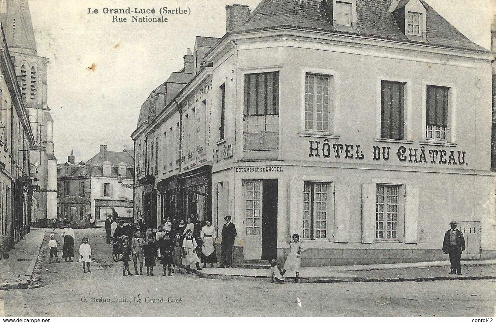 72 LE GRAND-LUCE RUE NATIONALE HOTEL DU CHATEAU  ANIMATION SARTHE - Le Grand Luce