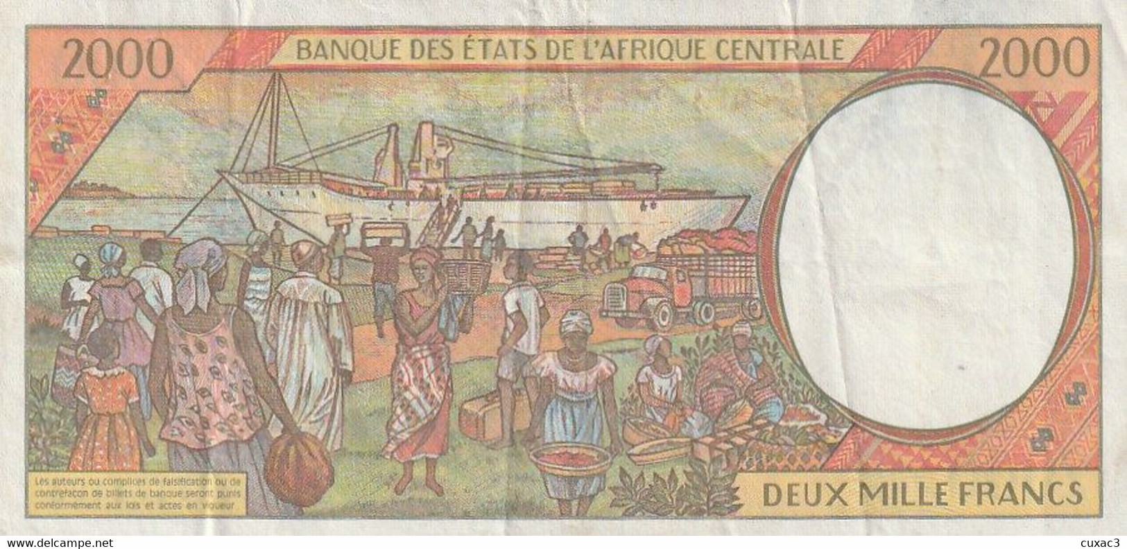 Banque Des états De L'afrique Centrale  2000 Francs - Tsjaad