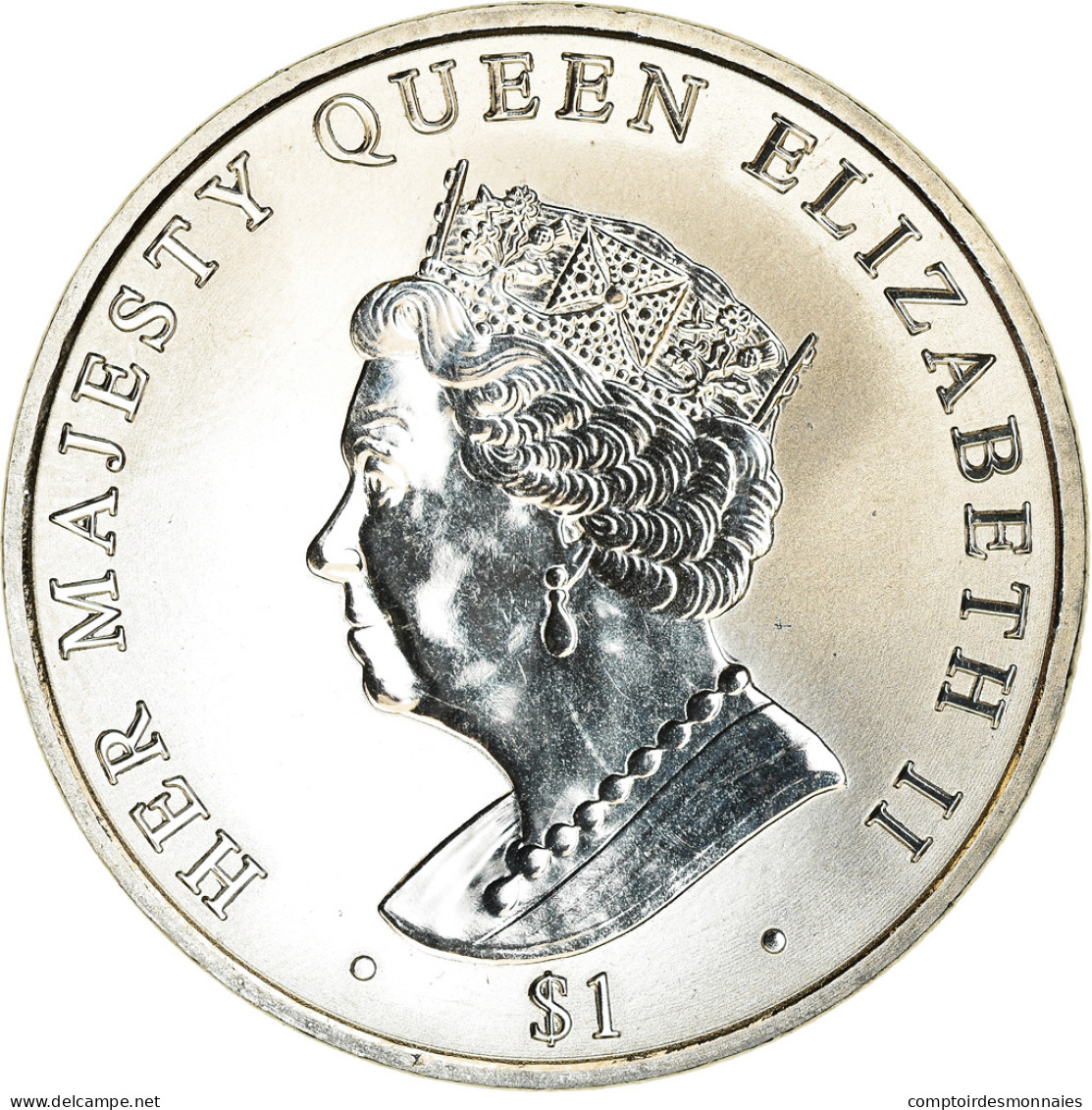 Monnaie, BRITISH VIRGIN ISLANDS, Dollar, 2017, Franklin Mint, Jubilé De Saphir - Iles Vièrges Britanniques