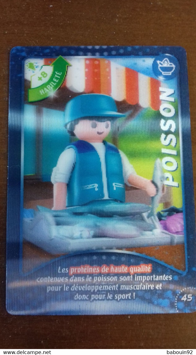 Carte Carrefour Playmobil N° 45 En Animation - Pêche