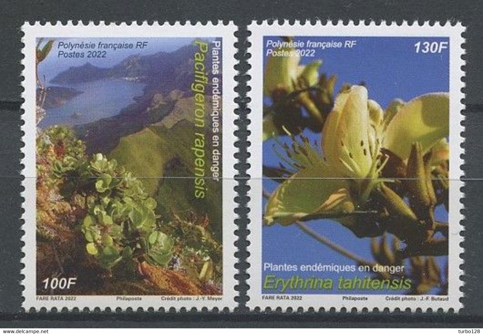 POLYNESIE 2022 N° 1289/1290 ** Neufs MNH Superbes Flore Fleurs Plantes Endémiques Flowers - Unused Stamps