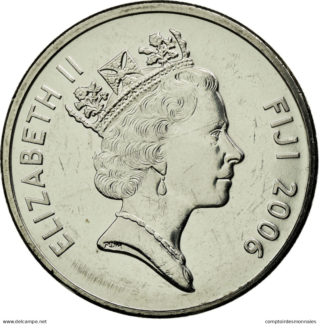 Monnaie, Fiji, Elizabeth II, 20 Cents, 2006, SUP, Nickel Plated Steel, KM:53a - Fidschi