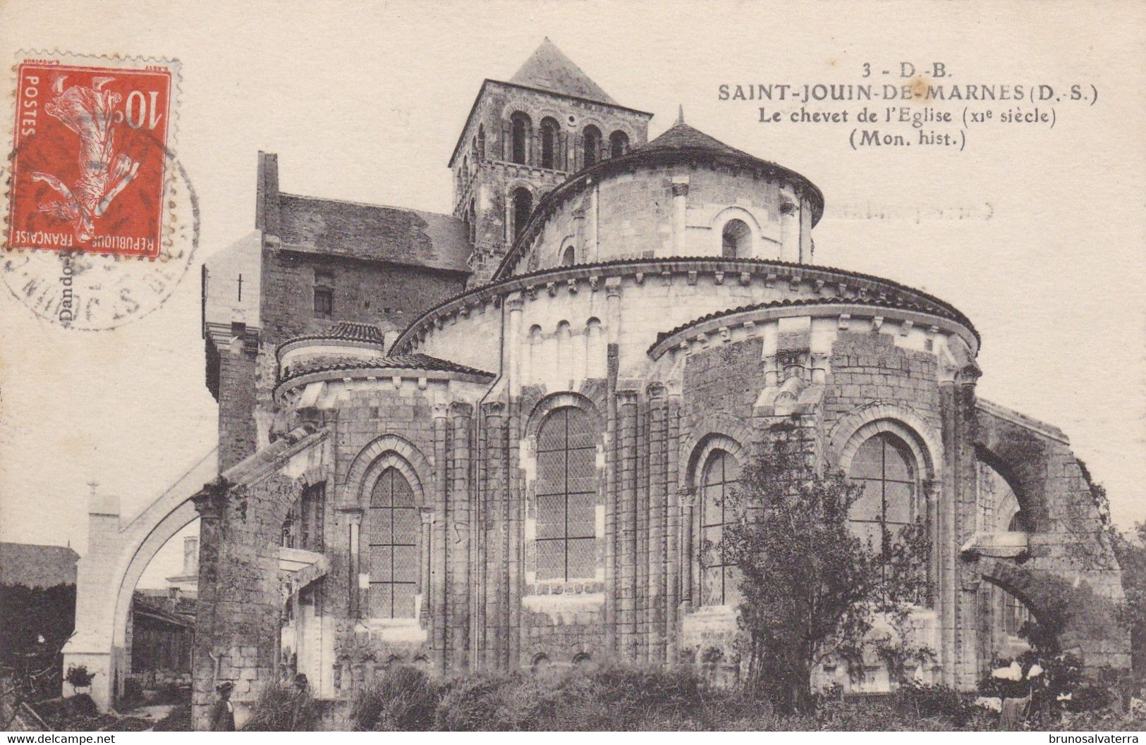 SAINT-JOUIN DE MARNES - Le Chevet De L'Eglise - Très Bon état - Saint Jouin De Marnes