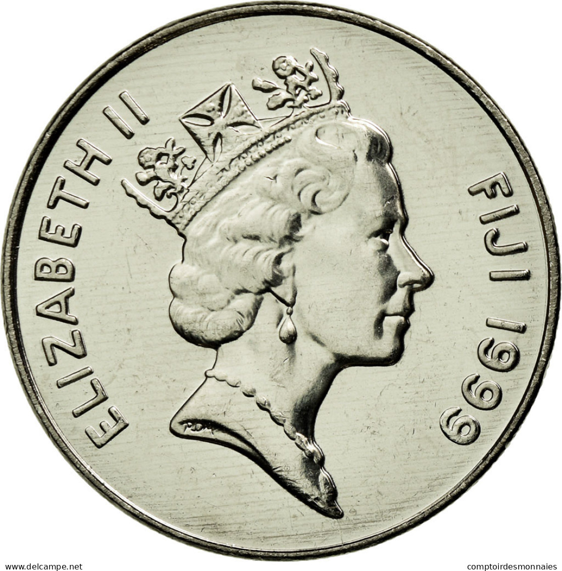 Monnaie, Fiji, Elizabeth II, 10 Cents, 1999, SPL, Nickel Plated Steel, KM:52a - Fiji