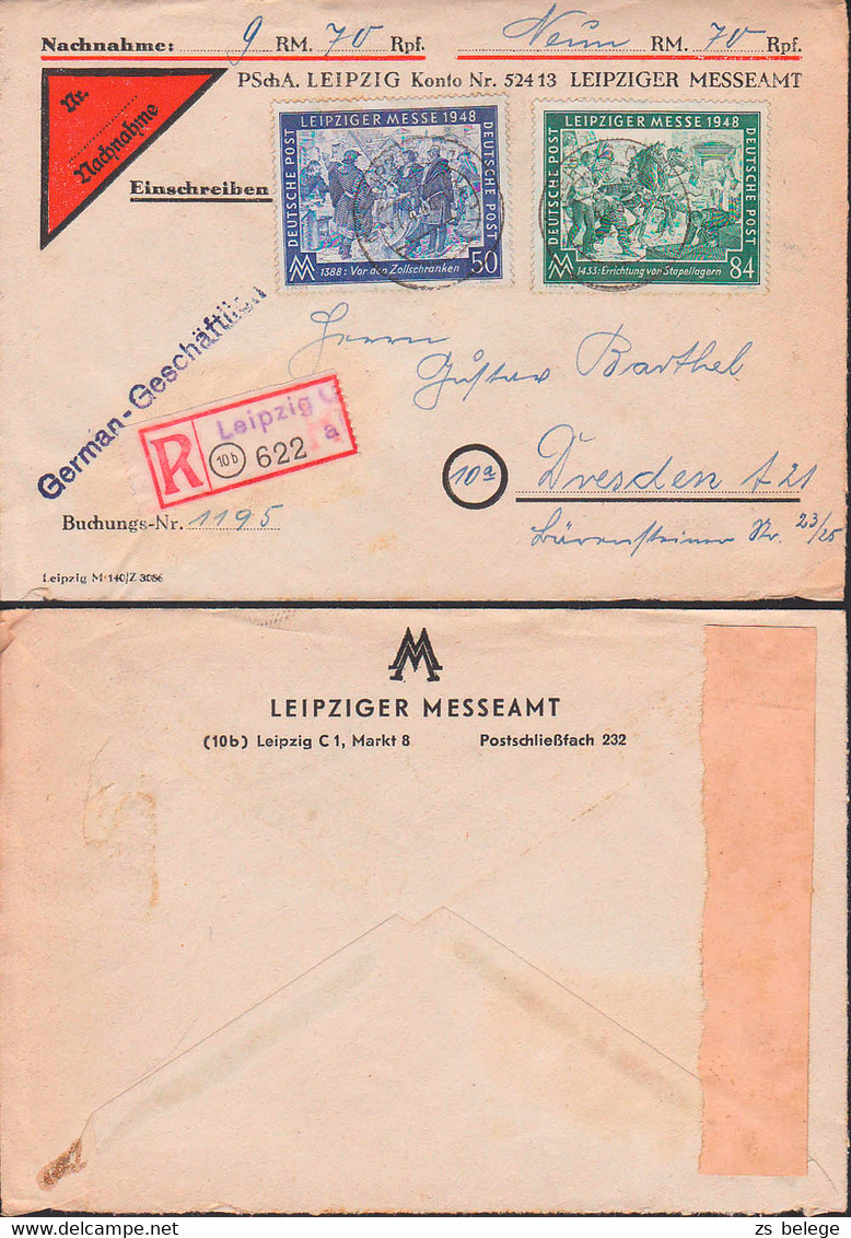 Leipzig R-NN-Brief Vom Leipziger Messeamt Mit Messemarken 967/68 Mit 10 Pf. überfrankiert - Autres & Non Classés