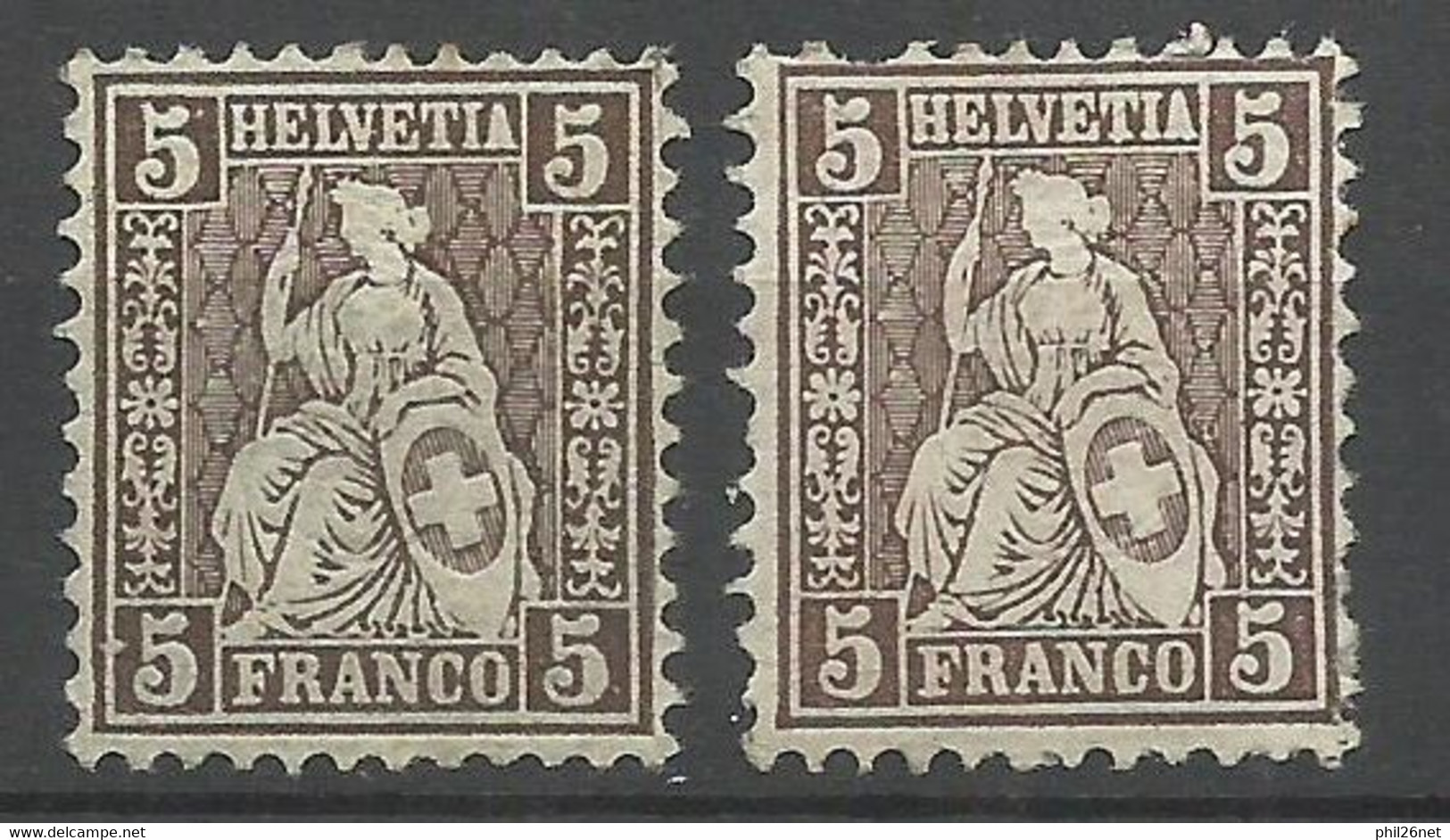 Suisse     N° 35 Et 35a   Neufs    *   (*  )    B/TB    Voir Scans   Soldé ! ! ! - Nuevos