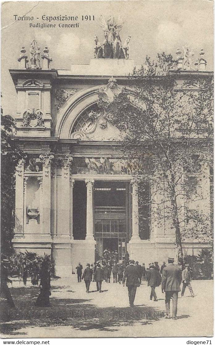 Torino Esposizione 1911 Padiglione Concerti Animata - Expositions