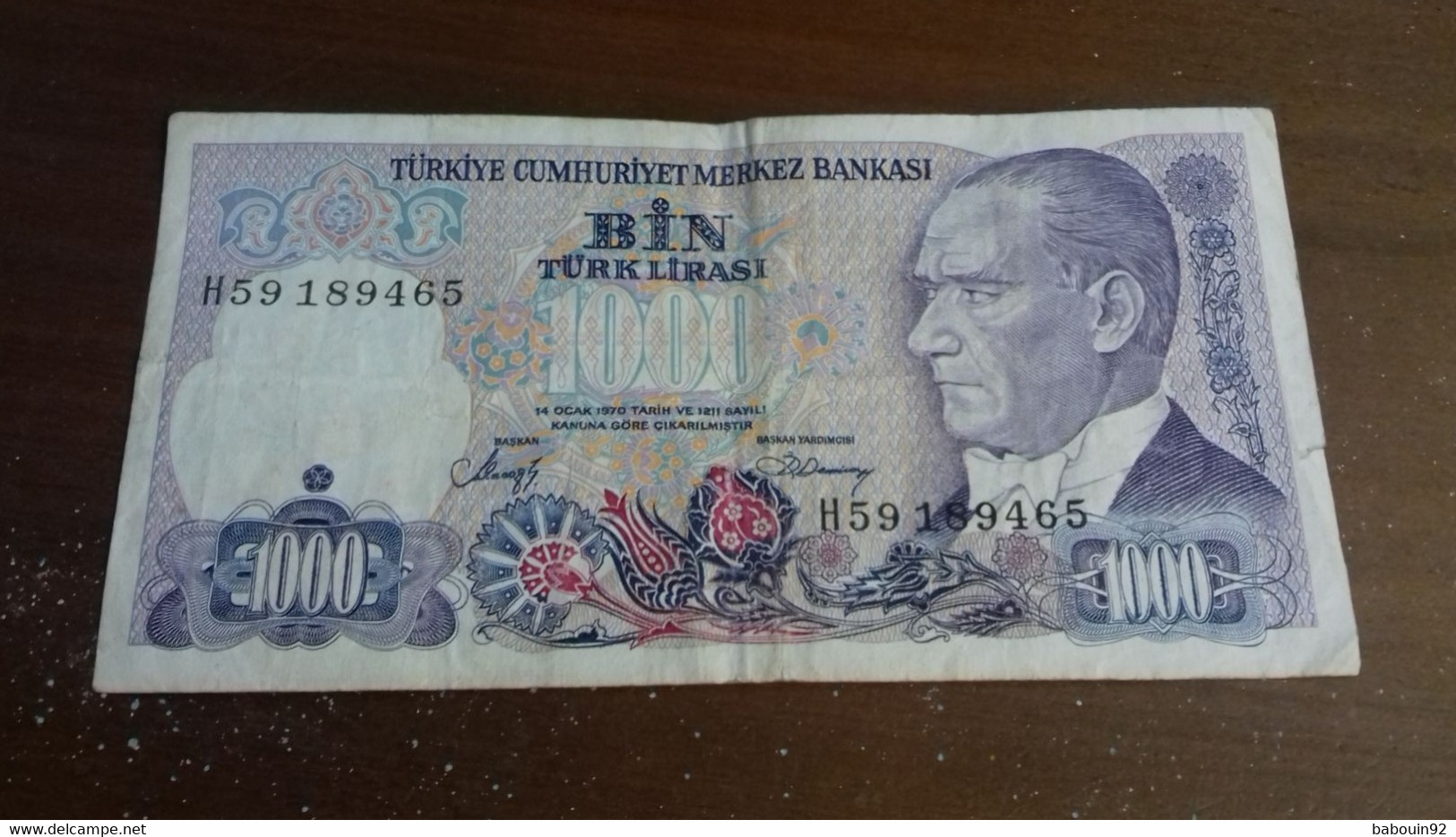 Billet Turque De 1000 Livres - Turquie