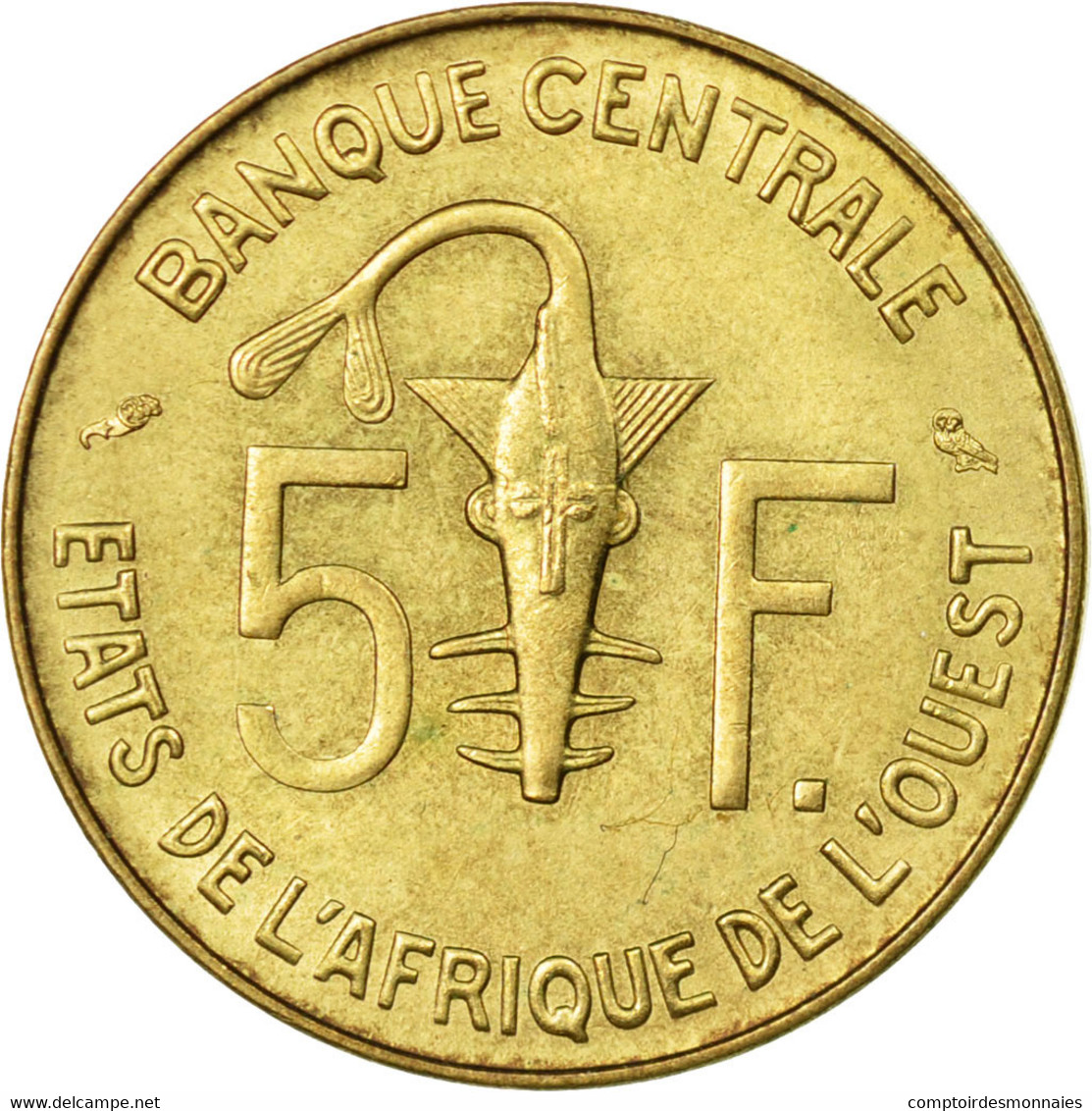 Monnaie, West African States, 5 Francs, 1973, Paris, TB+ - Elfenbeinküste