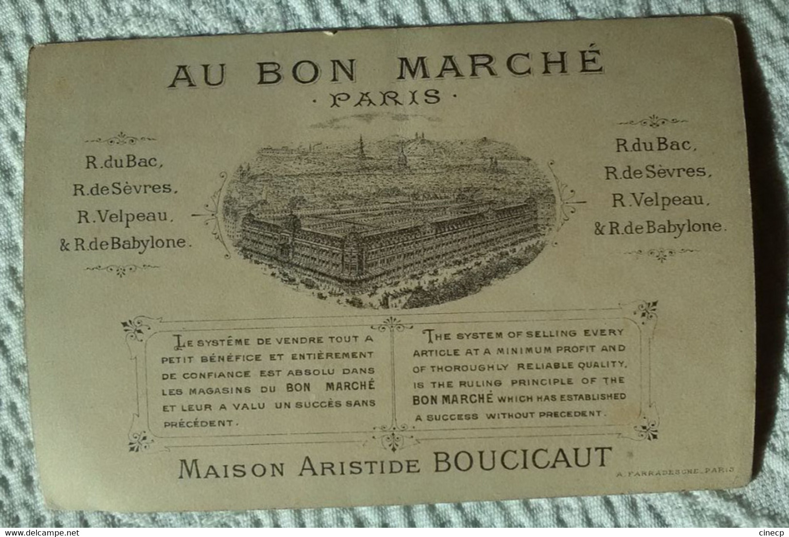 AU BON MARCHE PARIS CHROMO " LES LIBELLULES " Fillette Libellule Au Bord De L'eau Canard Insecte - Au Bon Marché