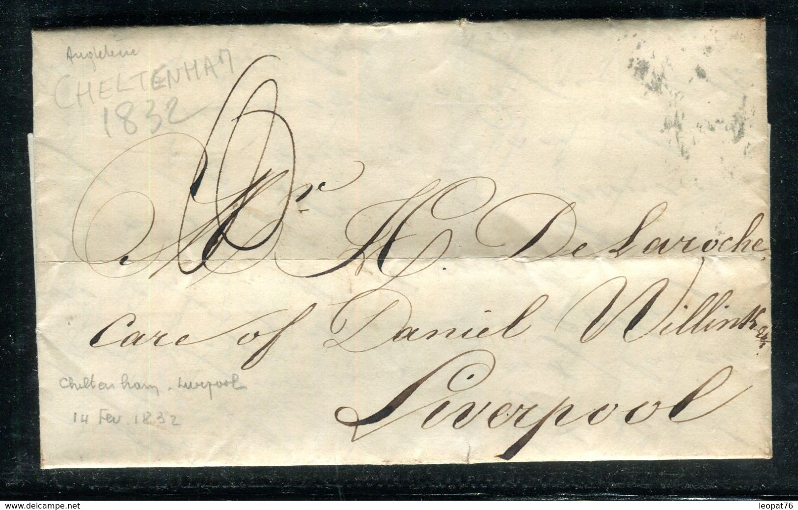 Grande Bretagne - Lettre Cachetée Avec Texte De Cheltenham Pour Liverpool En 1832 - N 304 - ...-1840 Prephilately