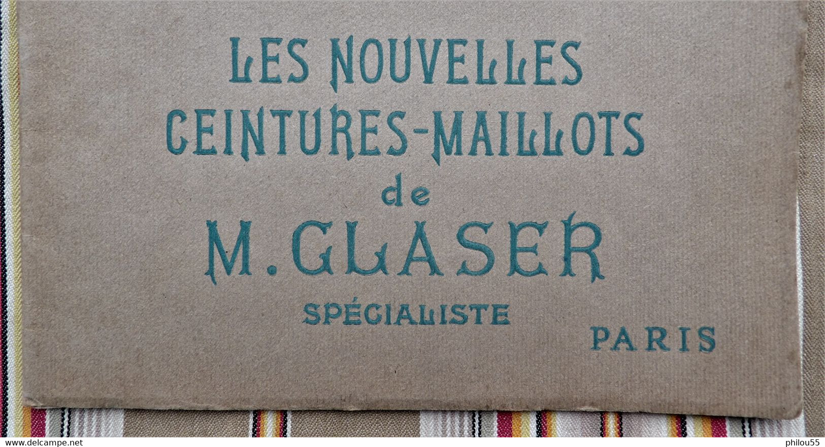 Catalogue 75 PARIS 3e Et 8e 1928 Ceintures Maillots M. GLASER Corsets Soutiens Gorge Pessaires  Coussins - Littérature