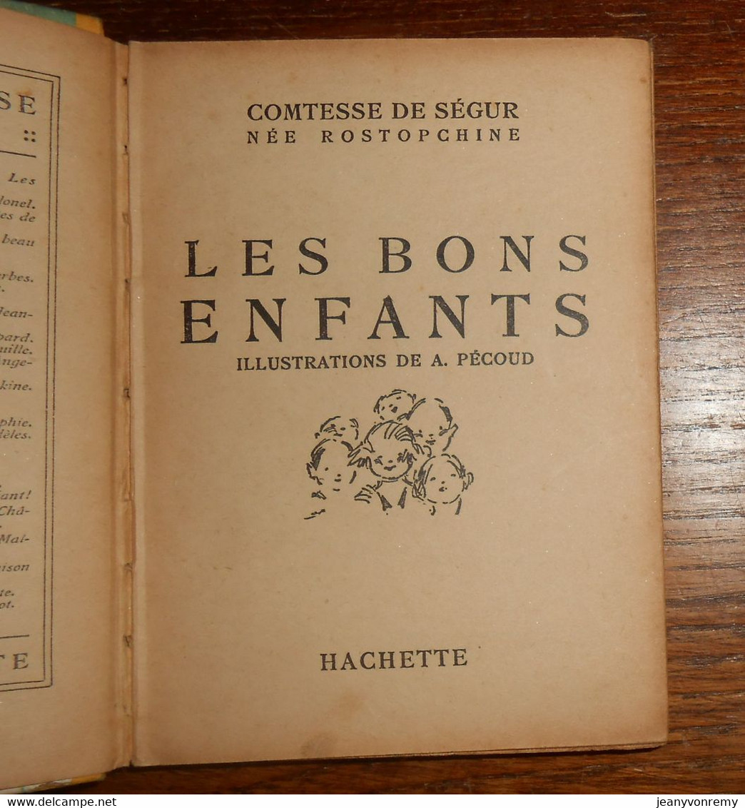Les Bons Enfants. Comtesse De Ségur. 1931 - Hachette