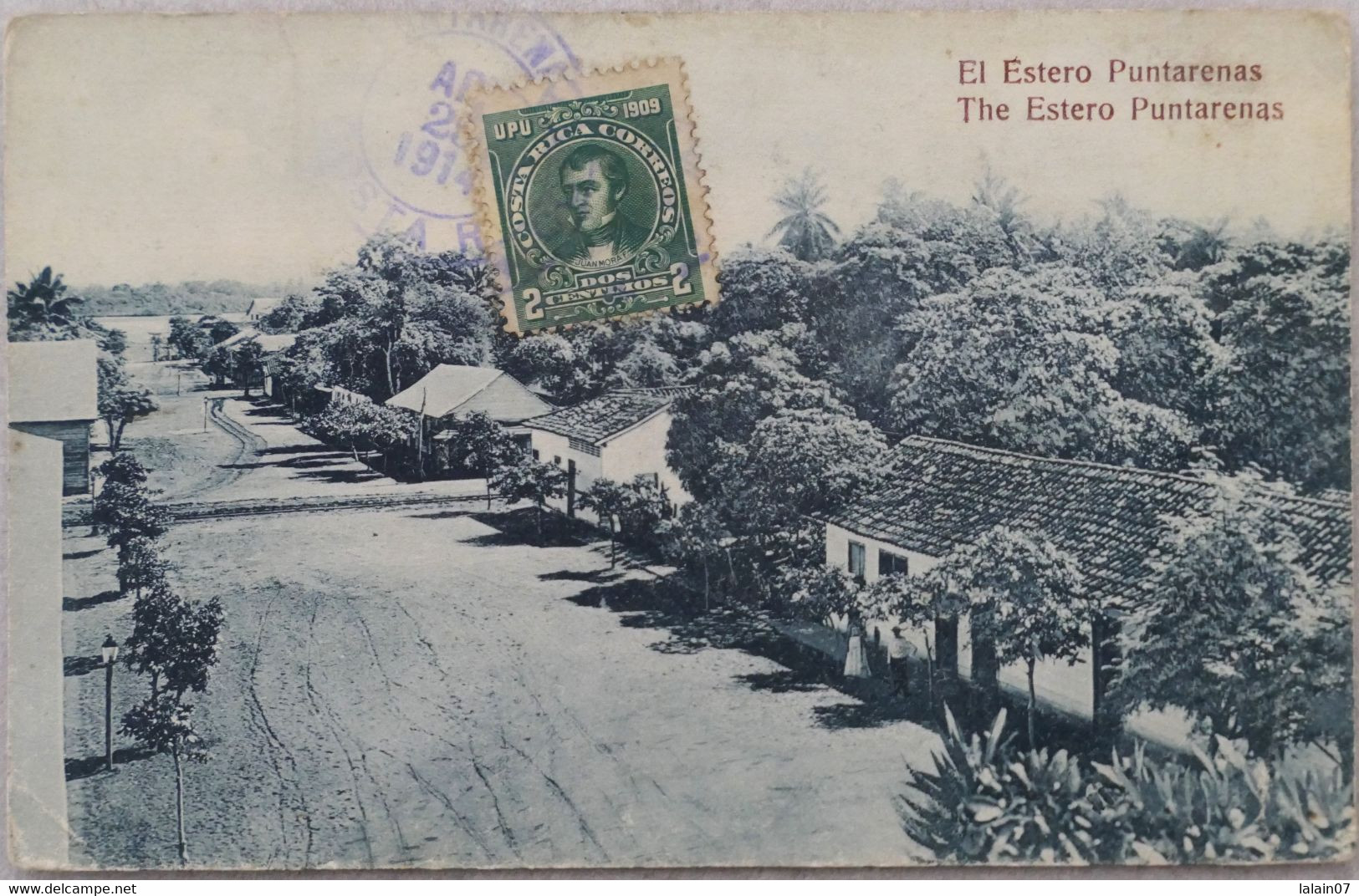 C. P. A. : COSTA RICA : El Estero Puntarenas, Sello En 1914, éditadas Por Maria V. De Lines, San José & Limon - Costa Rica