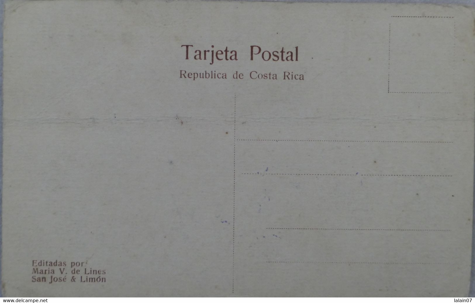 C. P. A. : COSTA RICA : Aduana, SAN JOSE, Custom House, Sello En 1914, éditadas Por Maria V. De Lines, San José & Limon - Costa Rica