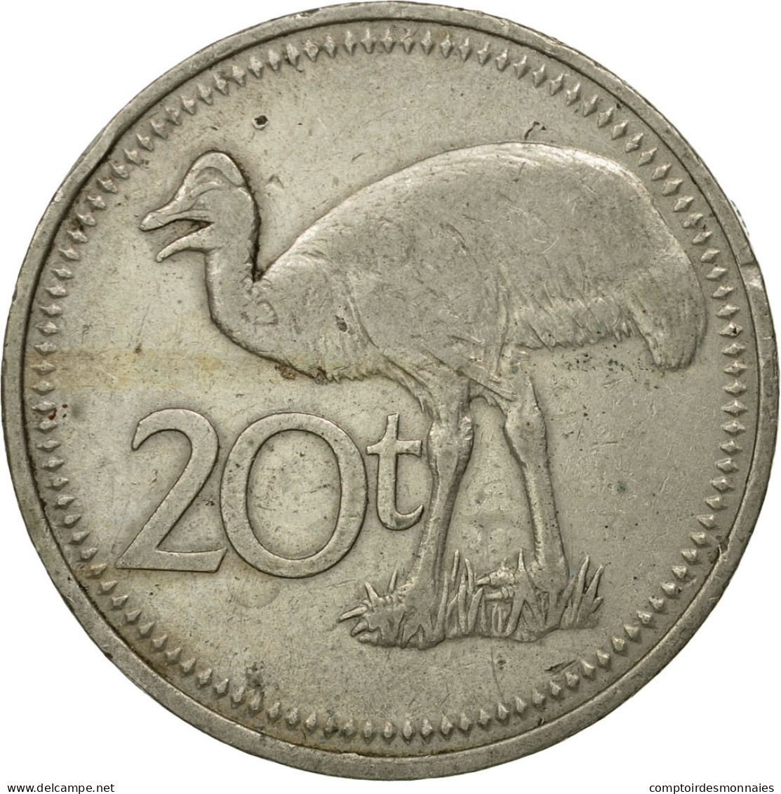 Monnaie, Papua New Guinea, 20 Toea, 1975, TTB, Copper-nickel, KM:5 - Papúa Nueva Guinea