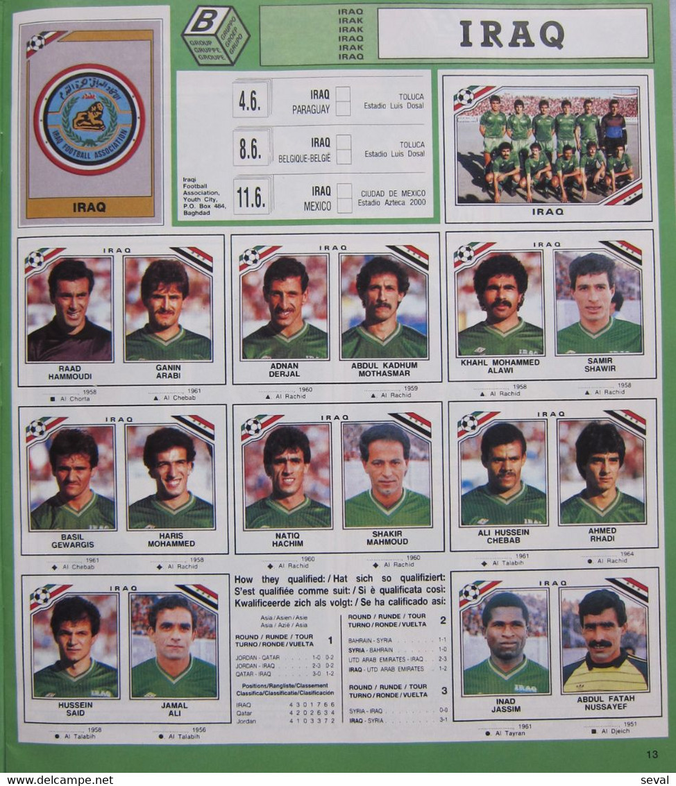 Panini MEXICO 1986 Mundial Football Album Rare Reproduction pls see DESCRIPTION