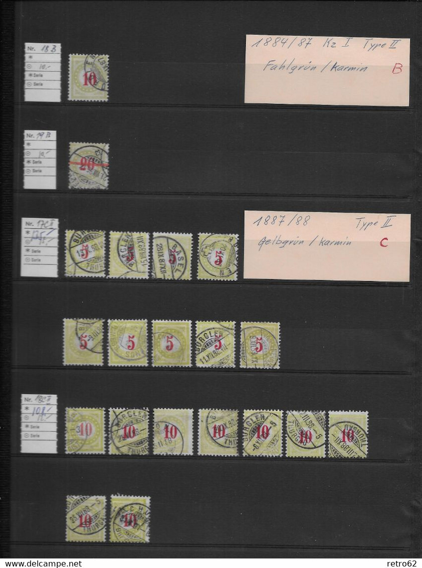1878 - 1938 SEHR UMFANGREICHE SAMMLUNG → Portomarken & Francozettel    ►SBK- Ca. CHF 8200.-◄ - Collections